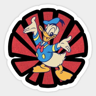 Donald Duck Retro Japanese Sticker